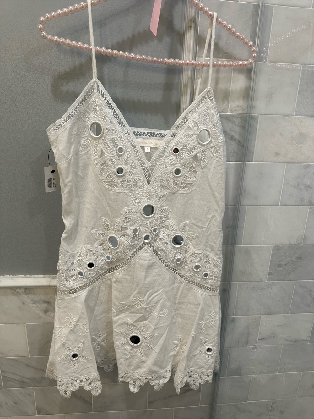 LoveShackFancy - Brealynn Embellishment Cotton Mini Dress - Picture 6 of 10